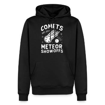 Stargazing Adventures Under the Meteor Shower - Men's Premium Hoodie - black - Front - Nico (187cm) & Julia (174cm)