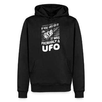Stargazing Adventures Under the Meteor Shower - Men's Premium Hoodie - black - Front - Nico (187cm) & Julia (174cm)