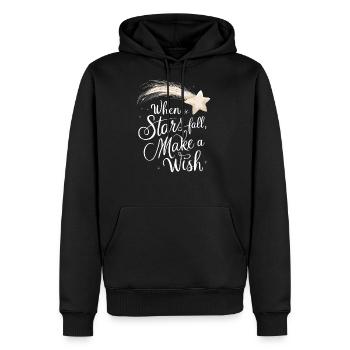 Stargazing Adventures Under the Meteor Shower - Men's Premium Hoodie - black - Front - Nico (187cm) & Julia (174cm)