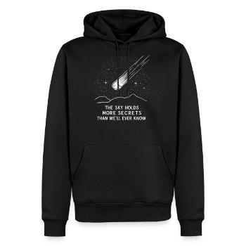 Stargazing Adventures Under the Meteor Shower - Men's Premium Hoodie - black - Front - Nico (187cm) & Julia (174cm)