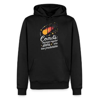 Stargazing Adventures Under the Meteor Shower - Men's Premium Hoodie - black - Front - Nico (187cm) & Julia (174cm)