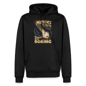 Stargazing Adventures Under the Meteor Shower - Men's Premium Hoodie - black - Front - Nico (187cm) & Julia (174cm)