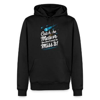 Stargazing Adventures Under the Meteor Shower - Men's Premium Hoodie - black - Front - Nico (187cm) & Julia (174cm)