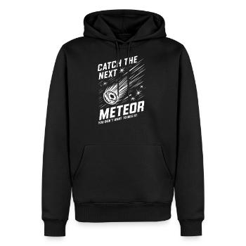 Stargazing Adventures Under the Meteor Shower - Men's Premium Hoodie - black - Front - Nico (187cm) & Julia (174cm)