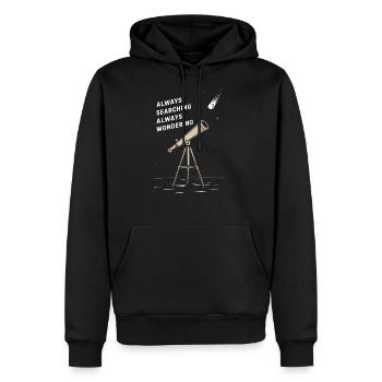 Stargazing Adventures Under the Meteor Shower - Men's Premium Hoodie - black - Front - Nico (187cm) & Julia (174cm)