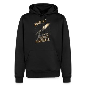 Stargazing Adventures Under the Meteor Shower - Men's Premium Hoodie - black - Front - Nico (187cm) & Julia (174cm)