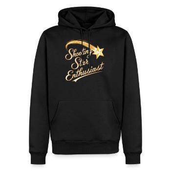 Stargazing Adventures Under the Meteor Shower - Men's Premium Hoodie - black - Front - Nico (187cm) & Julia (174cm)