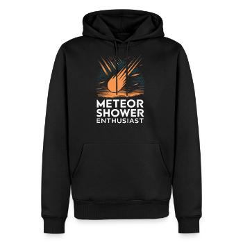 Stargazing Adventures Under the Meteor Shower - Men's Premium Hoodie - black - Front - Nico (187cm) & Julia (174cm)