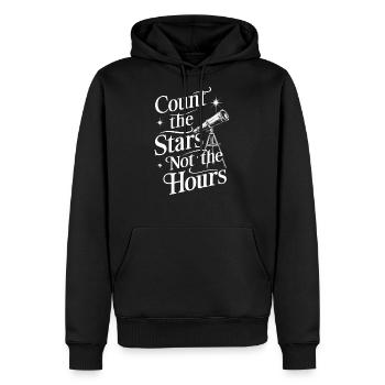 Stargazing Adventures Under the Meteor Shower - Men's Premium Hoodie - black - Front - Nico (187cm) & Julia (174cm)