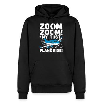 My First Plane Ride First Time Flying Adventure - Men's Premium Hoodie - black - Front - Nico (187cm) & Julia (174cm)
