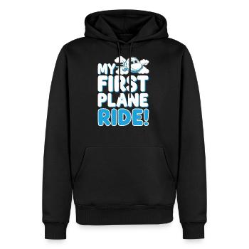 My First Plane Ride First Time Flying Adventure - Men's Premium Hoodie - black - Front - Nico (187cm) & Julia (174cm)