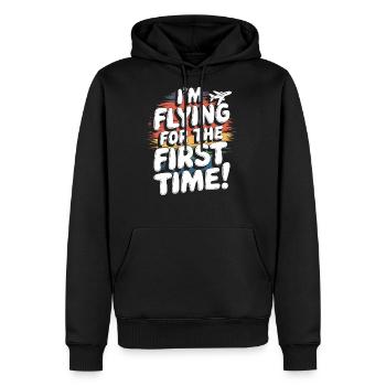 My First Plane Ride First Time Flying Adventure - Men's Premium Hoodie - black - Front - Nico (187cm) & Julia (174cm)