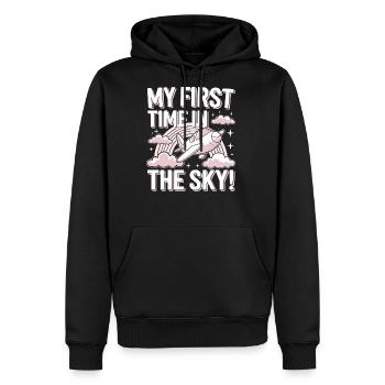 My First Plane Ride First Time Flying Adventure - Men's Premium Hoodie - black - Front - Nico (187cm) & Julia (174cm)