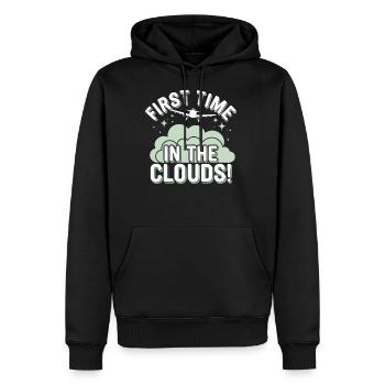 My First Plane Ride First Time Flying Adventure - Men's Premium Hoodie - black - Front - Nico (187cm) & Julia (174cm)