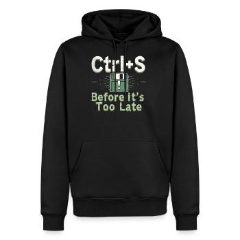 Retro Computing Fans Vintage Computers Old-School - Men's Premium Hoodie - black - Front - Nico (187cm) & Julia (174cm)