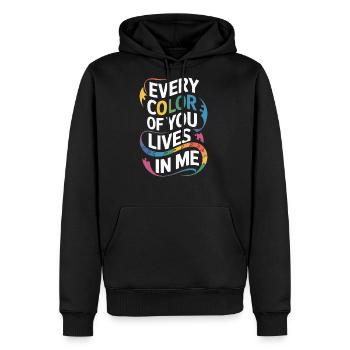 Autism Sibling - Men's Premium Hoodie - black - Front - Nico (187cm) & Julia (174cm)