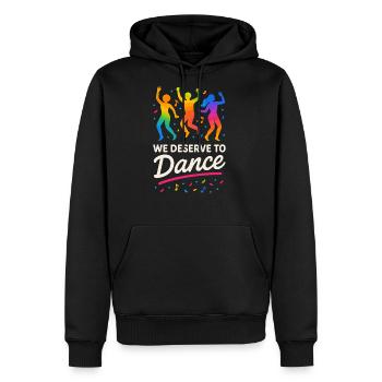 Queer Pride Queer Joy LGBTQ+ Affirmation Trans - Men's Premium Hoodie - black - Front - Nico (187cm) & Julia (174cm)