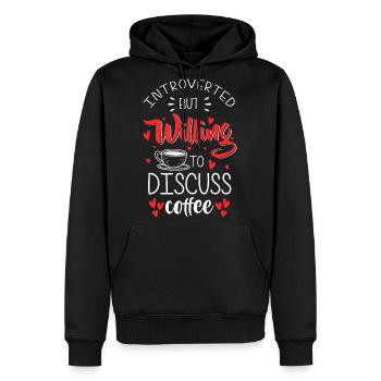 Barista Cafe Coffee Lover - Men's Premium Hoodie - black - Front - Nico (187cm) & Julia (174cm)