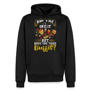 Meal Connoisseur Drinks - Men's Premium Hoodie - black - Front - Nico (187cm) & Julia (174cm)