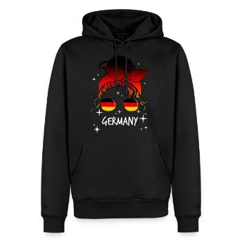 Germany - Men's Premium Hoodie - black - Front - Nico (187cm) & Julia (174cm)