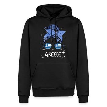 Greece - Men's Premium Hoodie - black - Front - Nico (187cm) & Julia (174cm)