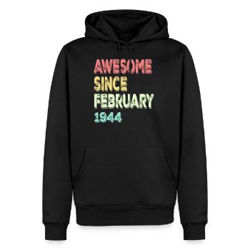Awesome Since March 1944 - Men's Premium Hoodie - black - Front - Nico (187cm) & Julia (174cm)