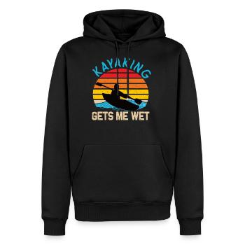 Kayaking Gets Me Wet - Men's Premium Hoodie - black - Front - Nico (187cm) & Julia (174cm)