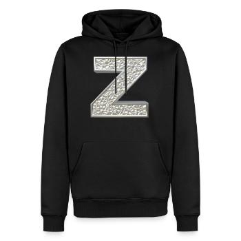Z, letter, letter Z, initial, initial Z, monogram, - Men's Premium Hoodie - black - Front - Nico (187cm) & Julia (174cm)