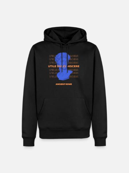 Latin Quote Roman Art - Men's Premium Hoodie - black