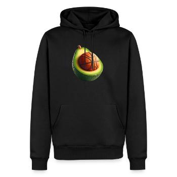 Avocado with basketball core - Men's Premium Hoodie - black - Front - Nico (187cm) & Julia (174cm)
