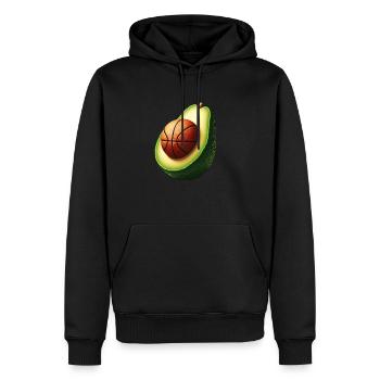 Avocado with basketball core - Men's Premium Hoodie - black - Front - Nico (187cm) & Julia (174cm)