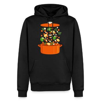 Soup Pot Explosion - Men's Premium Hoodie - black - Front - Nico (187cm) & Julia (174cm)