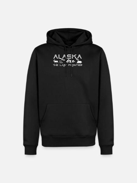 Rustic Alaska The Last Frontier Alaskan Outdoors - Men's Premium Hoodie - black