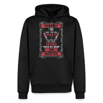 Ambulance Services Hospital Emergency Call - Men's Premium Hoodie - black - Front - Nico (187cm) & Julia (174cm)