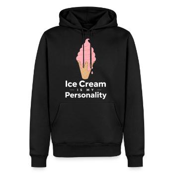 Ice Cream Is My Personality - Men's Premium Hoodie - black - Front - Nico (187cm) & Julia (174cm)