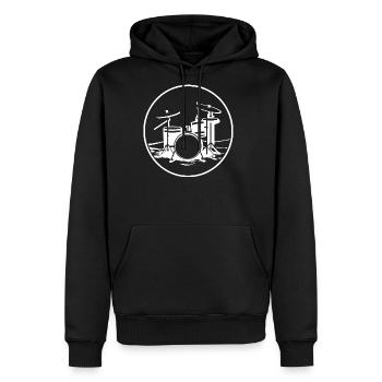 Drum Kit - Men's Premium Hoodie - black - Front - Nico (187cm) & Julia (174cm)