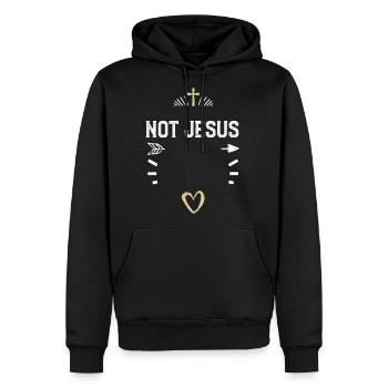 Not Jesus - Jesus - Men's Premium Hoodie - black - Front - Nico (187cm) & Julia (174cm)
