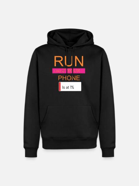 Phone run - Men's Premium Hoodie - black