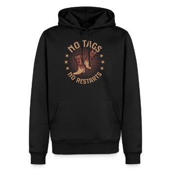 No Tags No Restarts Line Dance Country Music - Men's Premium Hoodie - black - Front - Nico (187cm) & Julia (174cm)