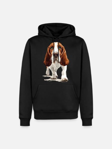 Basset Hound - Men's Premium Hoodie - black
