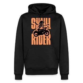 Skull Rider AI - Men's Premium Hoodie - black - Front - Nico (187cm) & Julia (174cm)