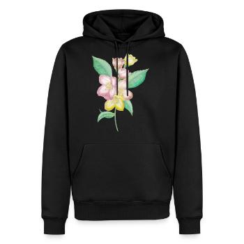 Botanical Dream - Men's Premium Hoodie - black - Front - Nico (187cm) & Julia (174cm)