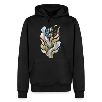 Grow Through It Watercolor Plant - Men's Premium Hoodie - black - Front - Nico (187cm) & Julia (174cm)