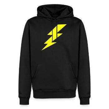 Lightning Bolt - Men's Premium Hoodie - black - Front - Nico (187cm) & Julia (174cm)
