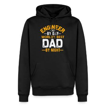 Engineer By Day World s Best Dad By Night - Men's Premium Hoodie - black - Front - Nico (187cm) & Julia (174cm)