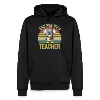 High Koalified Teacher - Men's Premium Hoodie - black - Front - Nico (187cm) & Julia (174cm)