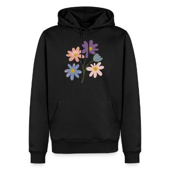 subtle bi pride flowers - Men's Premium Hoodie - black - Front - Nico (187cm) & Julia (174cm)