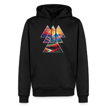 Abstract Dreamscape - Men's Premium Hoodie - black - Front - Nico (187cm) & Julia (174cm)
