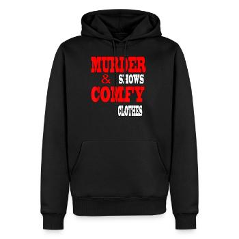 Murder Shows Comfy Clothes - Men's Premium Hoodie - black - Front - Nico (187cm) & Julia (174cm)