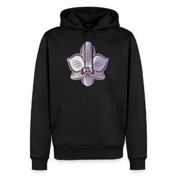 Orchid Lilac Color Flower - Men's Premium Hoodie - black - Front - Nico (187cm) & Julia (174cm)